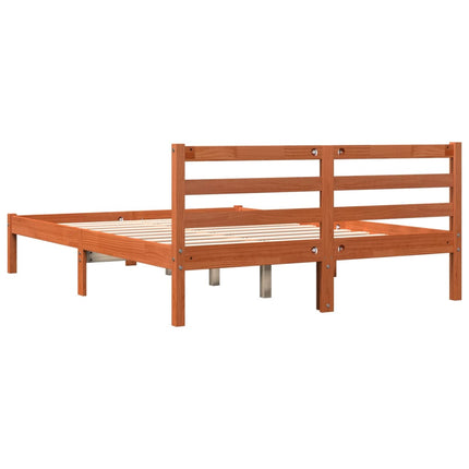 sengeramme uden madras 120x190 cm massivt fyrretræ gyldenbrun