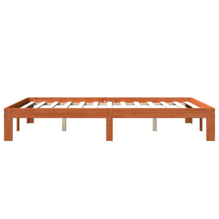 sengeramme uden madras 120x190 cm massivt fyrretræ gyldenbrun