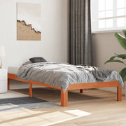 sengeramme uden madras 100x200 cm massivt fyrretræ gyldenbrun