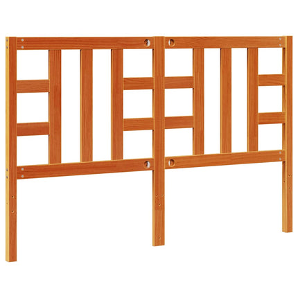 sengegavl 150 cm massivt fyrretræ gyldenbrun