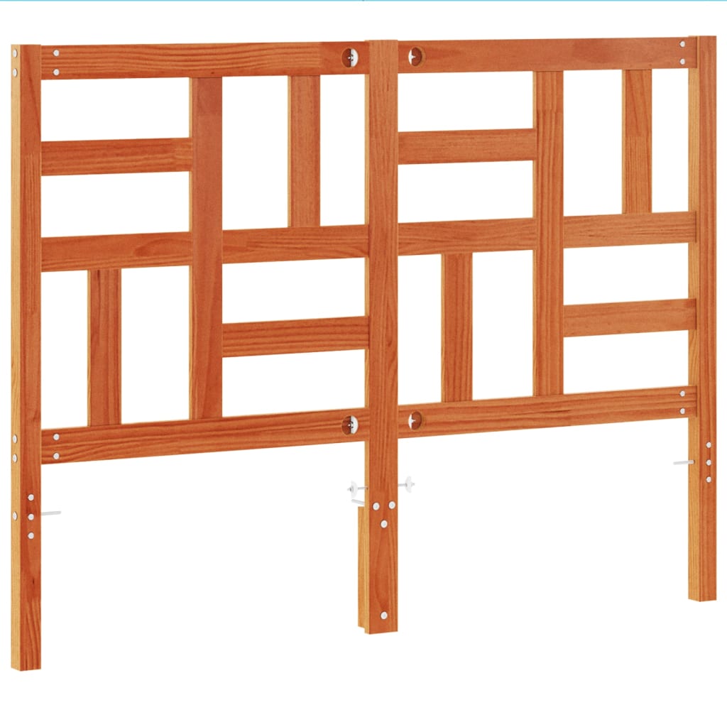 sengegavl 160 cm massivt fyrretræ gyldenbrun