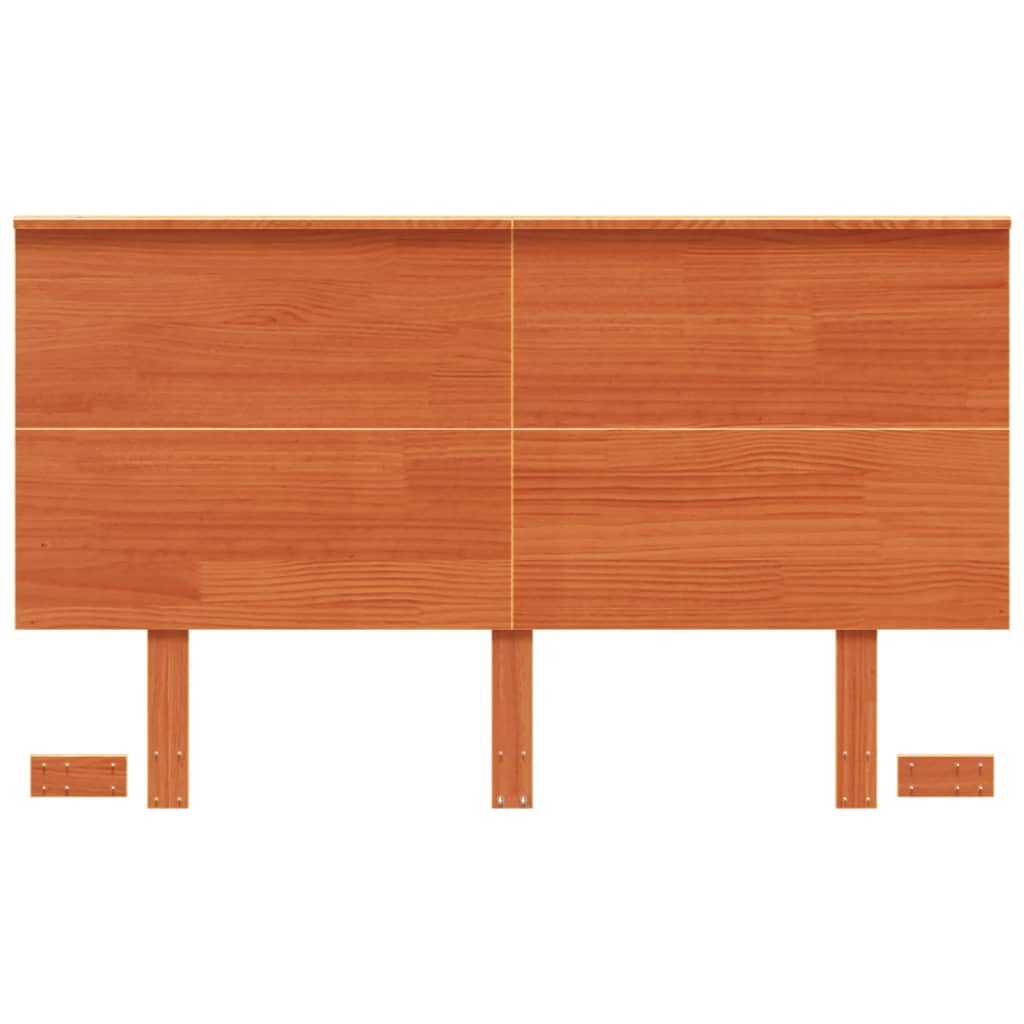 sengegavl 135 cm massivt fyrretræ gyldenbrun