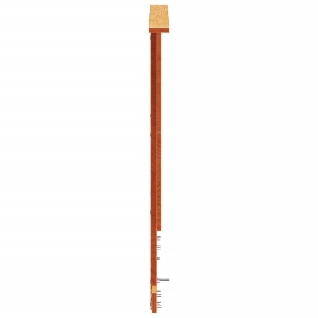 sengegavl 135 cm massivt fyrretræ gyldenbrun