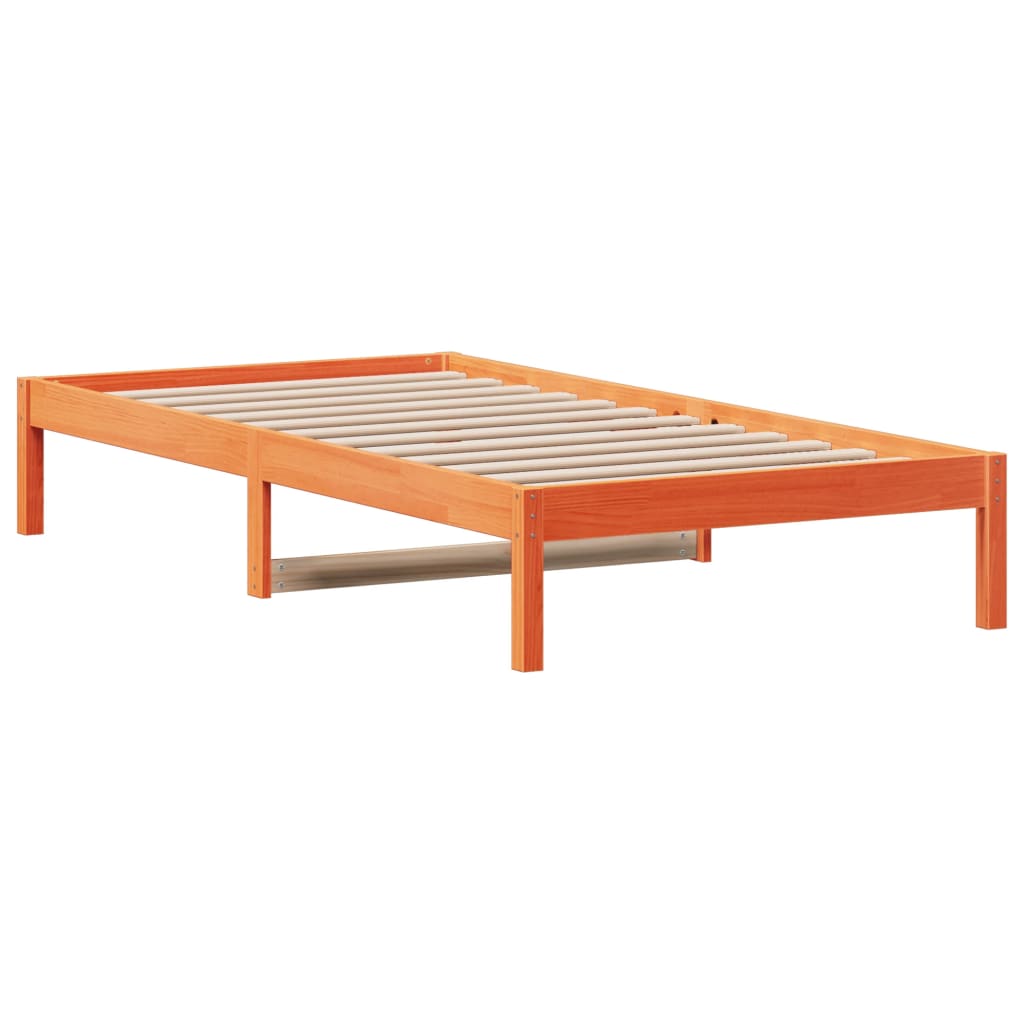 daybed uden madras 80x200 cm massivt fyrretræ gyldenbrun