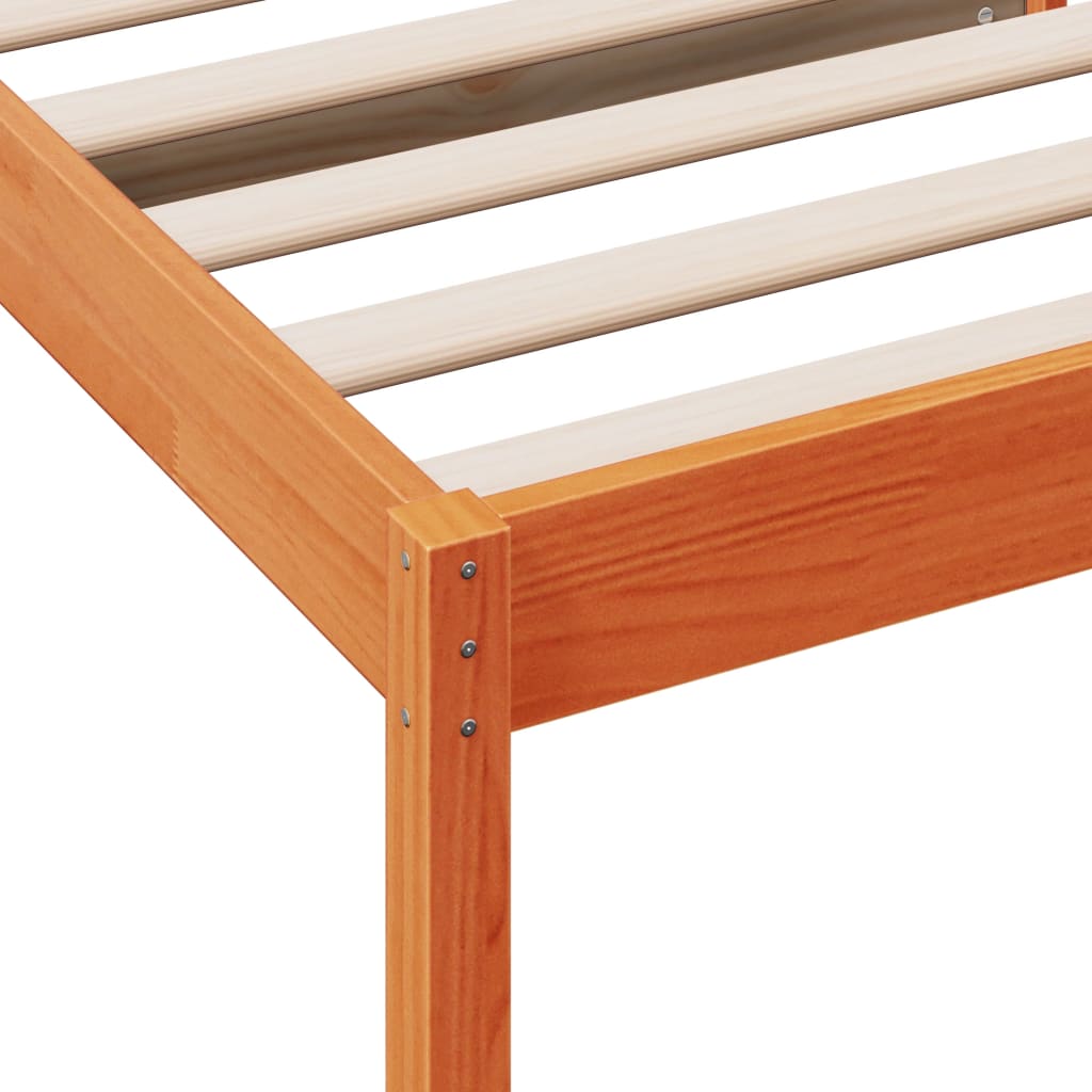 daybed uden madras 80x200 cm massivt fyrretræ gyldenbrun