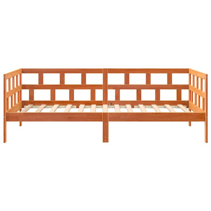 daybed uden madras 90x200 cm massivt fyrretræ gyldenbrun