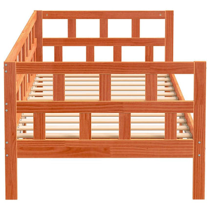 daybed uden madras 80x200 cm massivt fyrretræ gyldenbrun