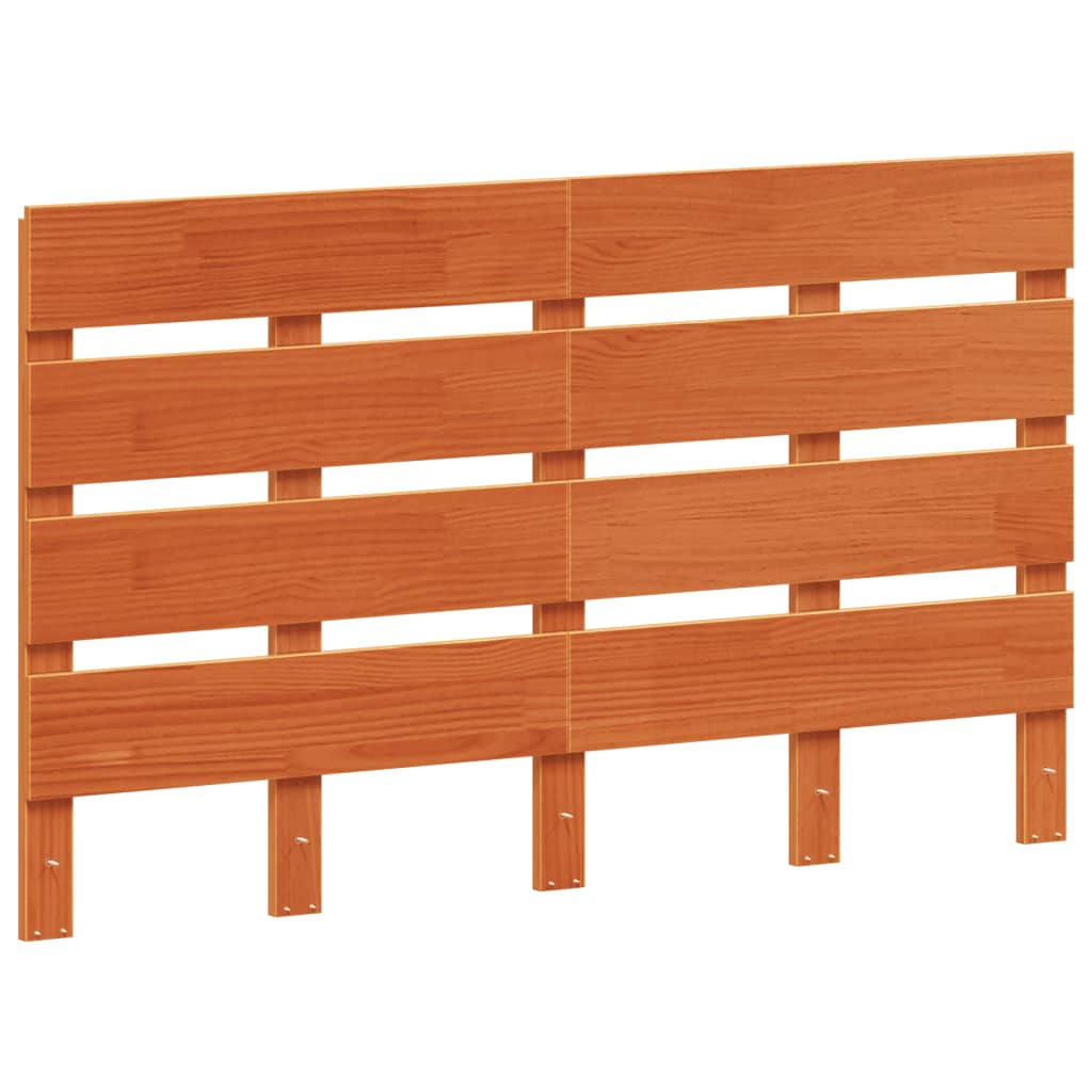 sengegavl 120 cm massivt fyrretræ gyldenbrun
