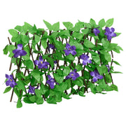 espalier med kunstig vedbend 180x20 cm udvidelig grøn