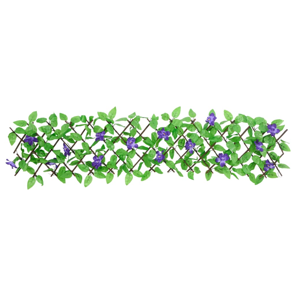 espalier med kunstig vedbend 180x20 cm udvidelig grøn