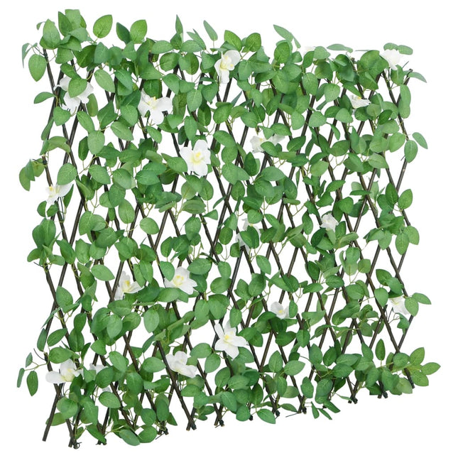 espalier med kunstig vedbend 186x30 cm udvidelig grøn