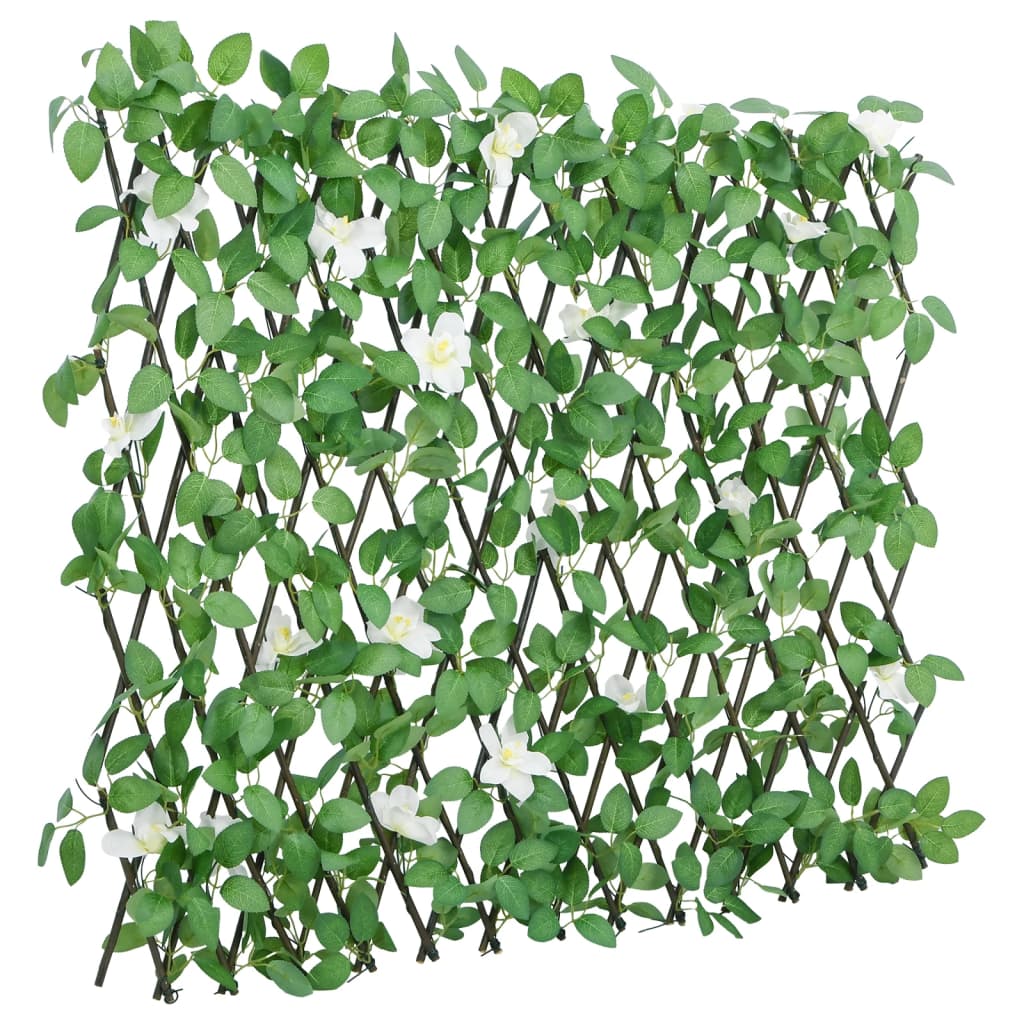 Espalier Med Kunstig Vedbend 186x30 Cm Udvidelig Grøn - Vidaxl