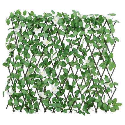 espalier med kunstig vedbend 186x30 cm udvidelig grøn