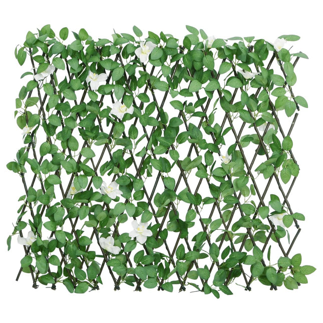 espalier med kunstig vedbend 186x30 cm udvidelig grøn