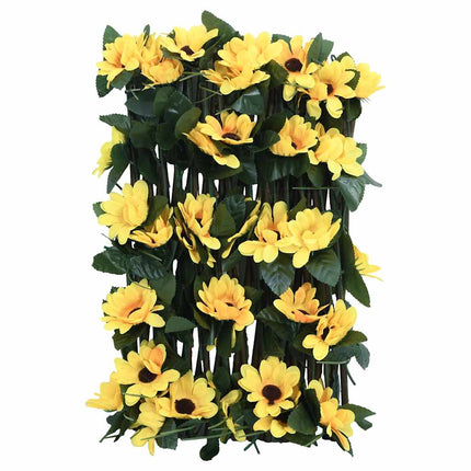 espalier med kunstig vedbend 180x20 cm udvidelig gul