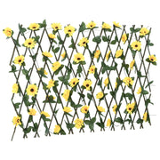 espalier med kunstig vedbend 180x60 cm udvidelig gul
