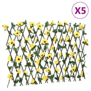 espalierer med kunstig vedbend 5 stk. 180x60 cm udvidelig gul