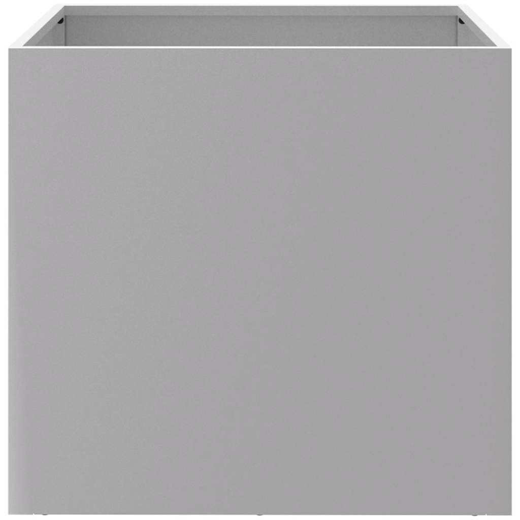 plantekasser 2 stk. 42x40x39 cm galvaniseret stål sølvfarvet