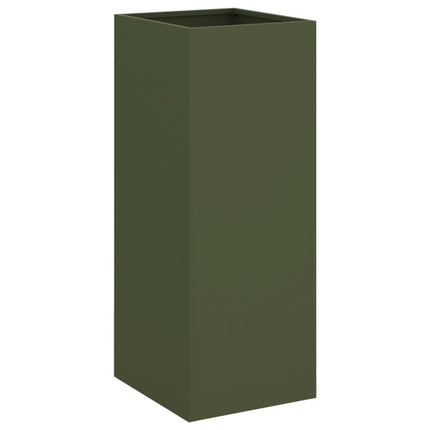 plantekasse 32x29x75 cm stål olivengrøn