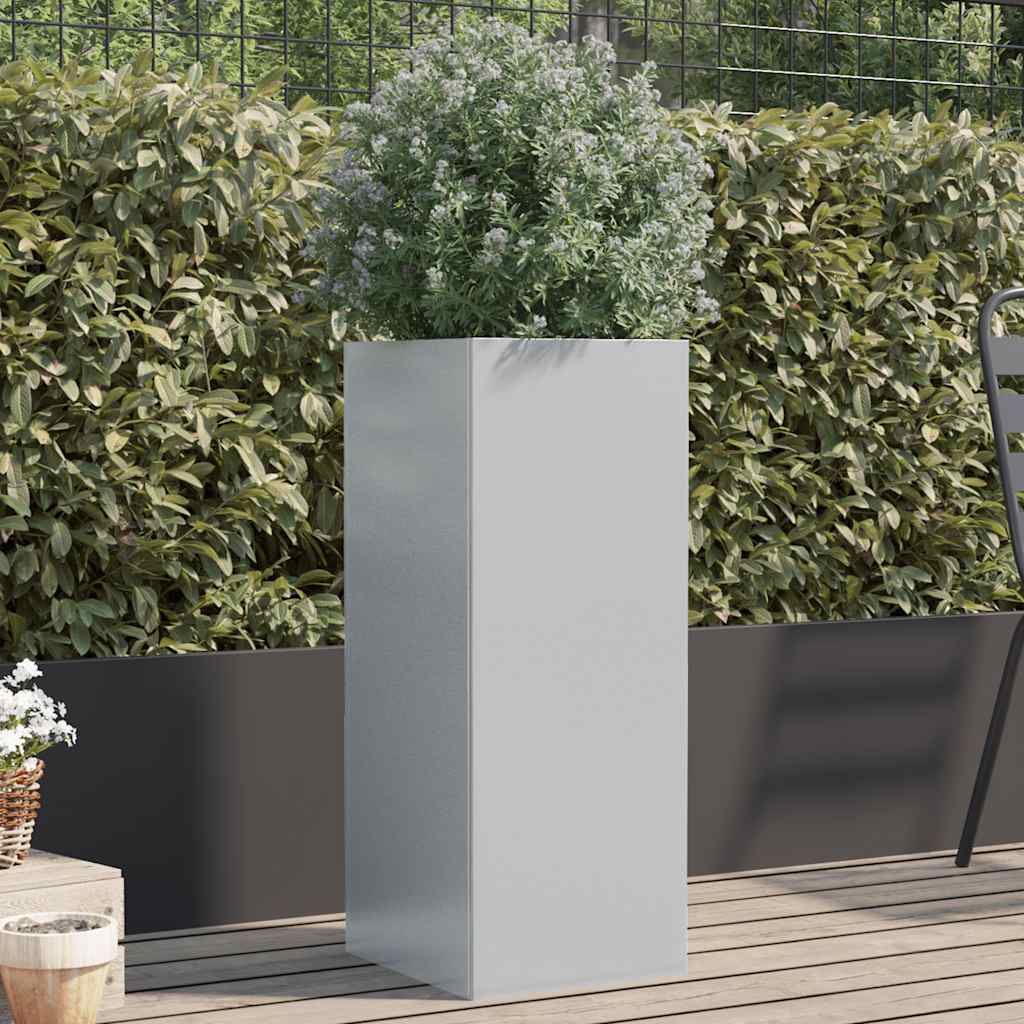 plantekasse 32x29x75 cm galvaniseret stål sølvfarvet