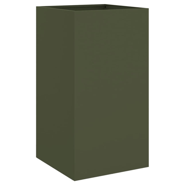 plantekasse 42x38x75 cm stål olivengrøn