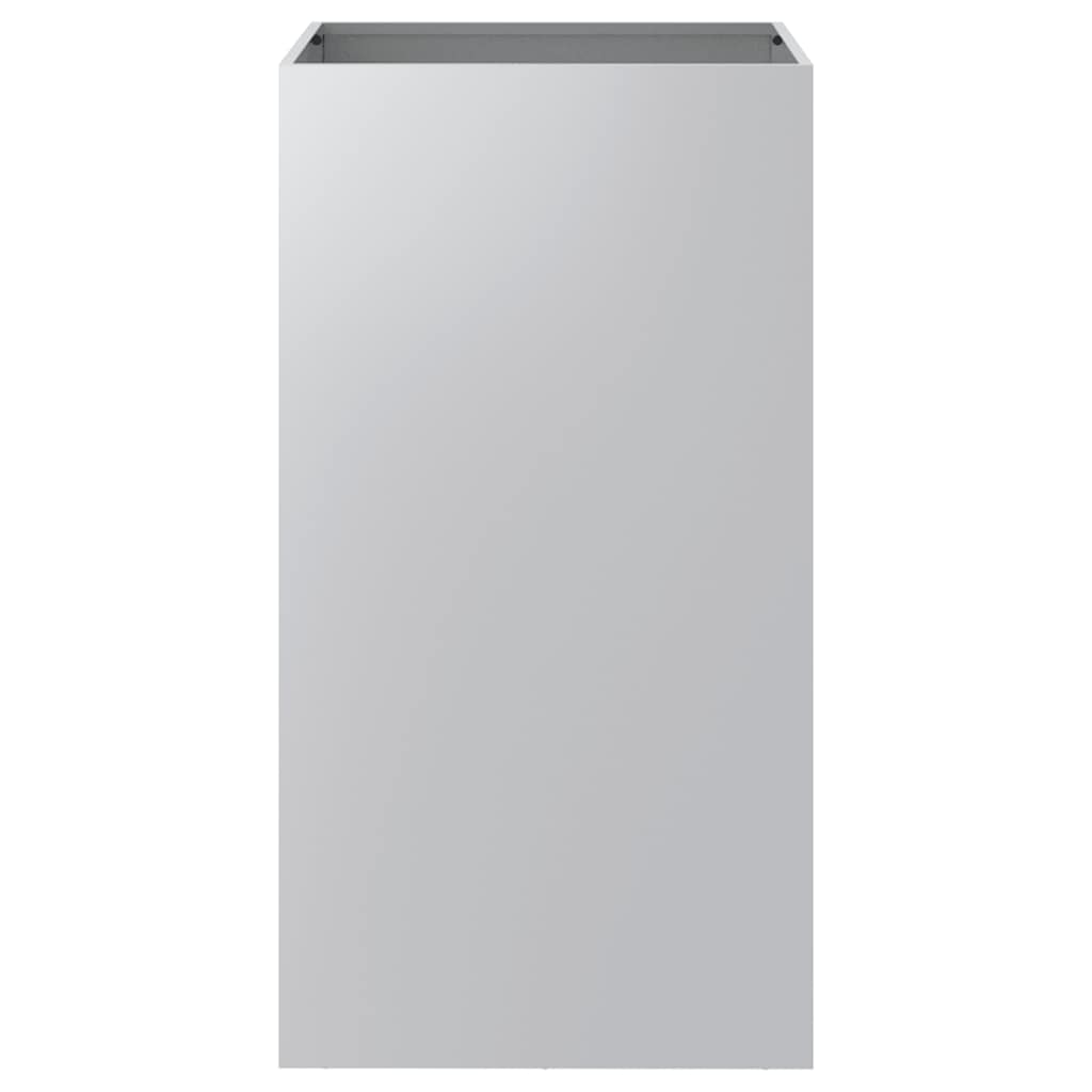 plantekasse 42x38x75 cm galvaniseret stål sølvfarvet