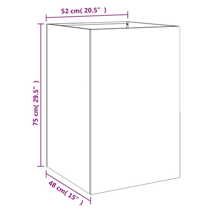plantekasse 52x48x75 cm stål sort
