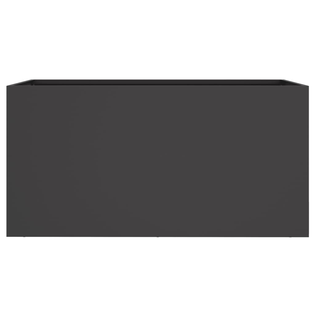 plantekasse 62x30x29 cm koldvalset stål sort