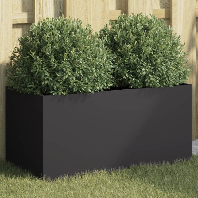 plantekasse 62x30x29 cm koldvalset stål sort