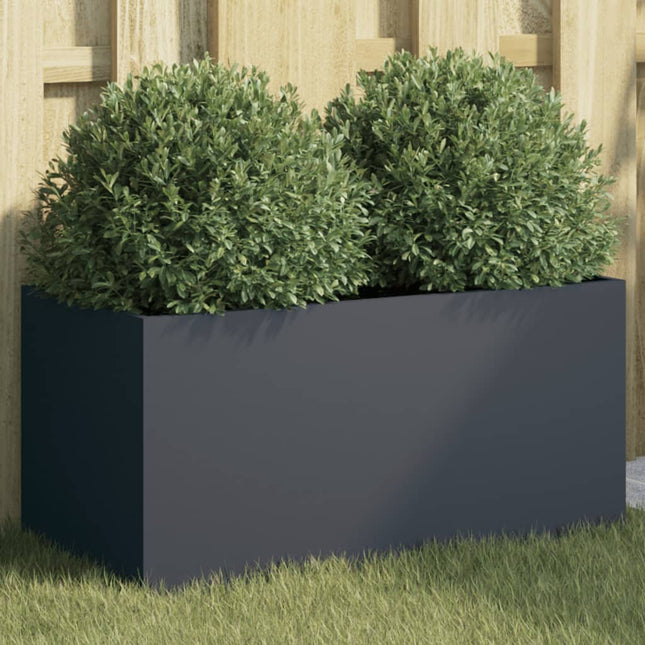 plantekasse 62x30x29 cm stål antracitgrå