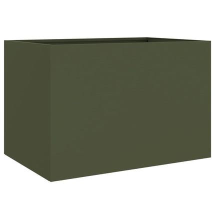 plantekasse 62x40x39 cm stål olivengrøn