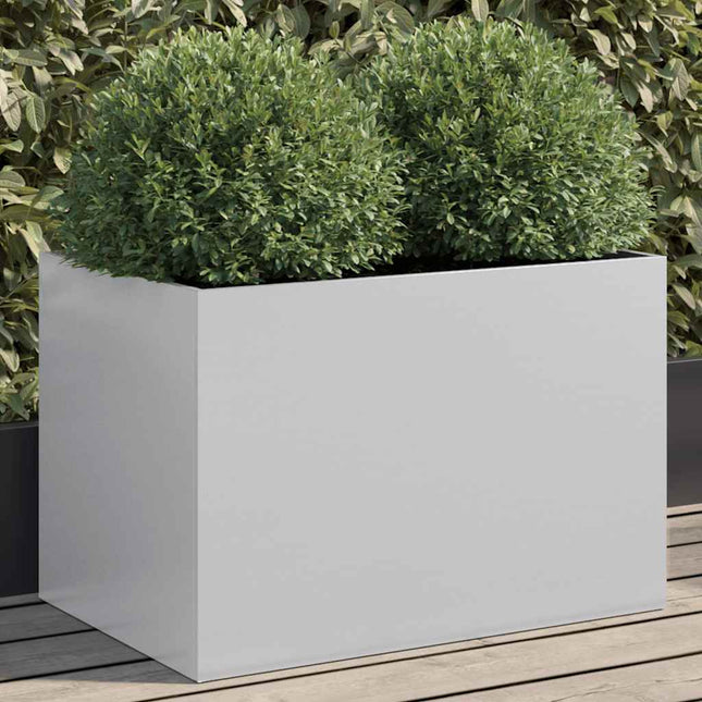 plantekasse 62x40x39 cm galvaniseret stål sølvfarvet