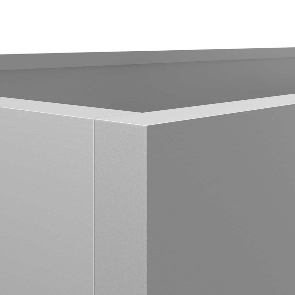 plantekasse 62x47x46 cm galvaniseret stål sølvfarvet