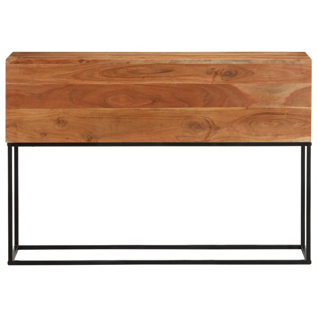 konsolbord 110x30x75 cm massivt akacietræ og jern