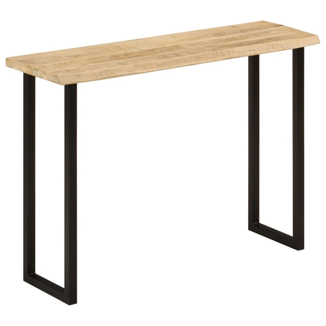 konsolbord med naturlig kant 105x33x76 cm massivt mangotræ