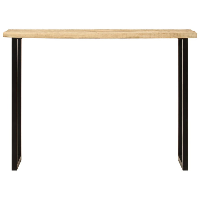konsolbord med naturlig kant 105x33x76 cm massivt mangotræ