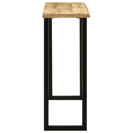 konsolbord med naturlig kant 105x33x76 cm massivt mangotræ