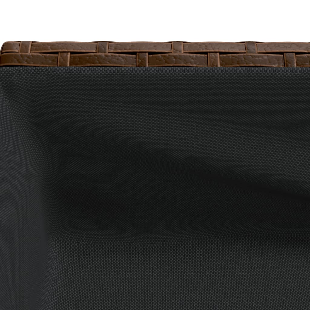 plantekasser 2 stk. med hylde 90x40x75 cm polyrattan brun