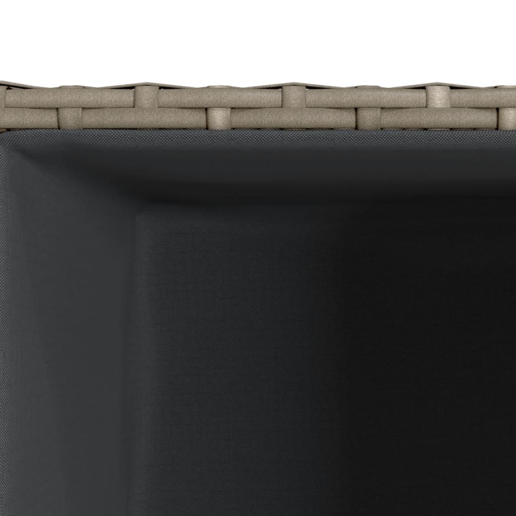 plantekasser 2 stk. 30x30x60 cm polyrattan grå