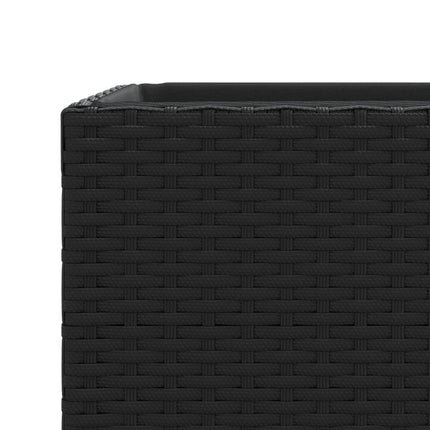 plantekasser 2 stk. 40x40x60 cm polyrattan sort
