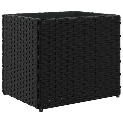 plantekasser 2 stk. 36x30x32 cm polyrattan sort