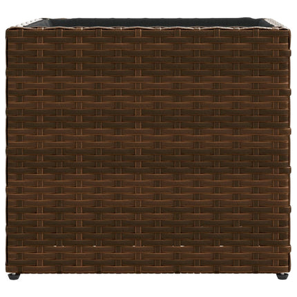 plantekasser 2 stk. 36x30x32 cm polyrattan brun