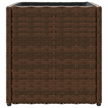 plantekasser 2 stk. 36x30x32 cm polyrattan brun
