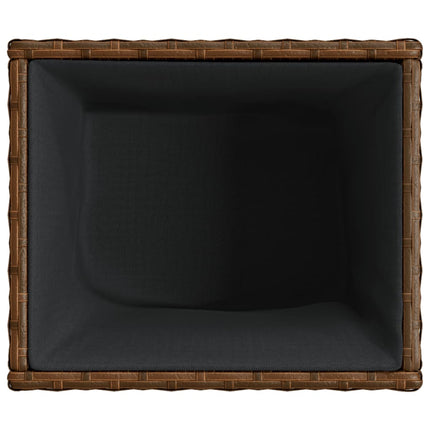 plantekasser 2 stk. 36x30x32 cm polyrattan brun
