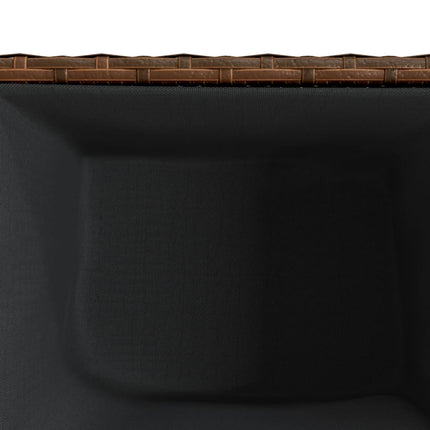 plantekasser 2 stk. 36x30x32 cm polyrattan brun