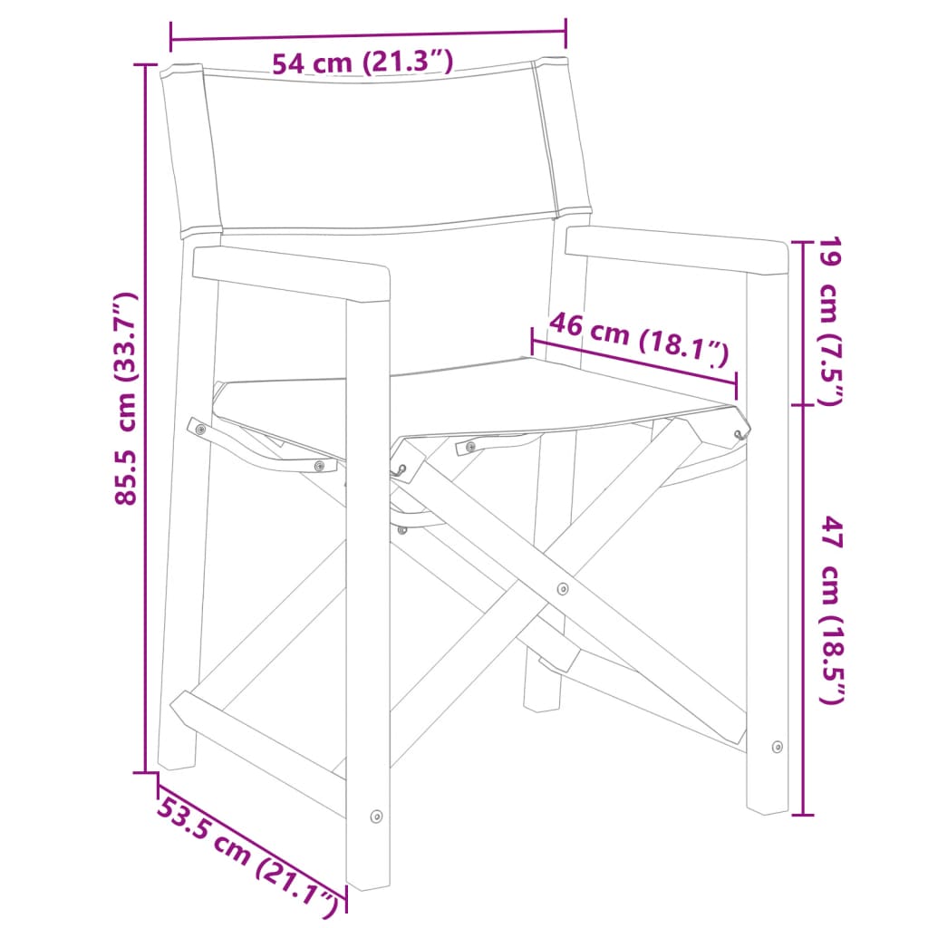 havestole 6 stk. foldbar stof cremehvid