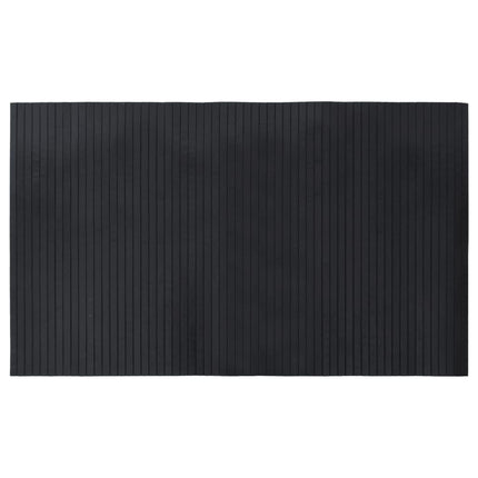 gulvtæppe 60x100 cm bambus sort