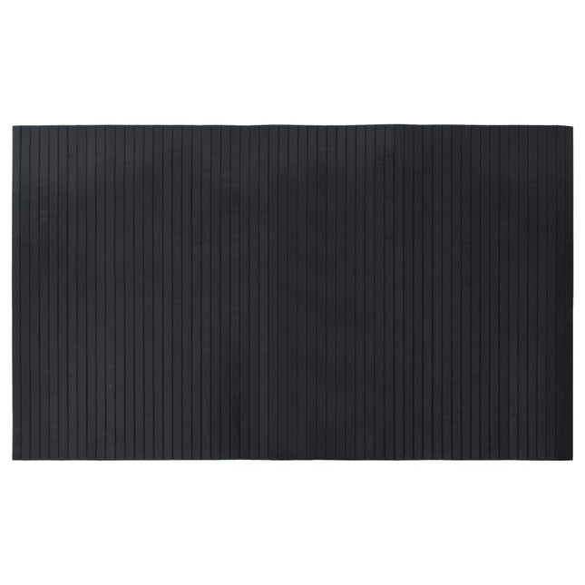 gulvtæppe 60x100 cm bambus sort