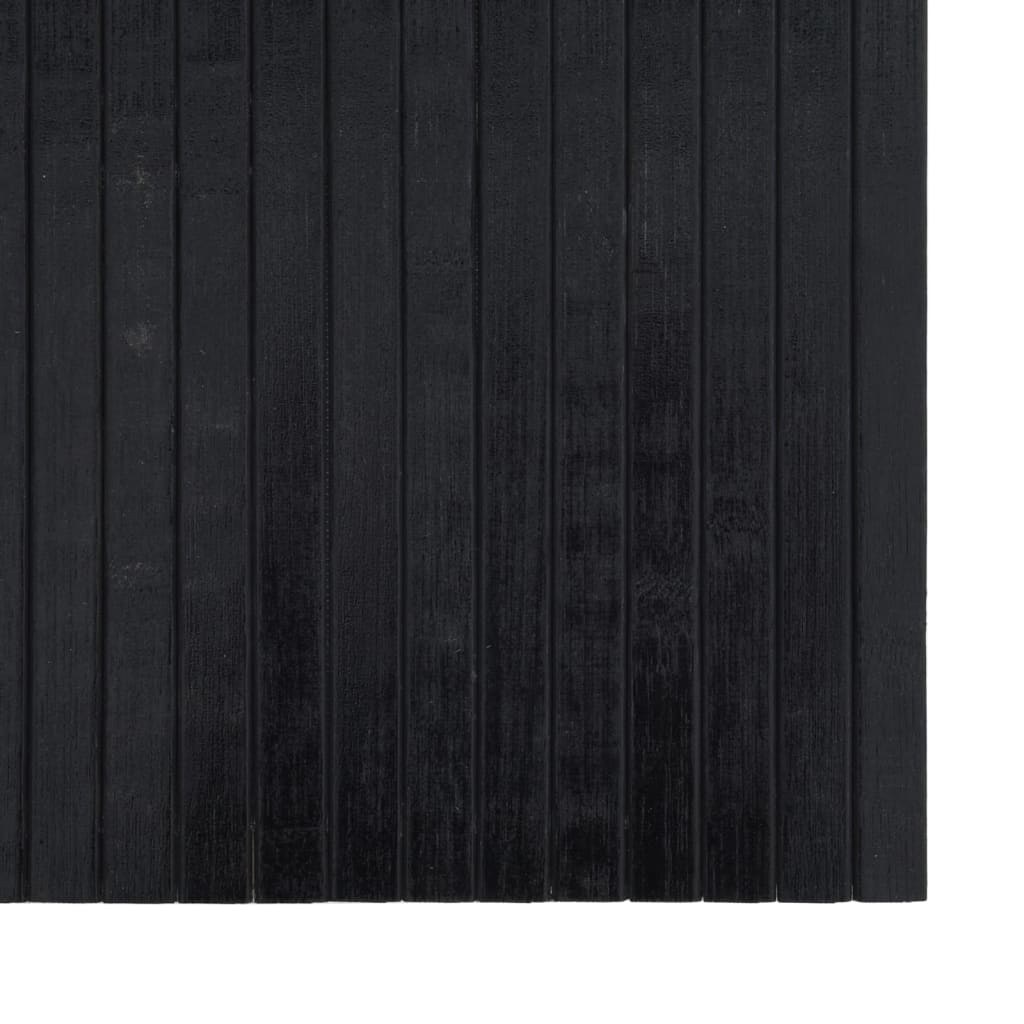 gulvtæppe 60x100 cm bambus sort
