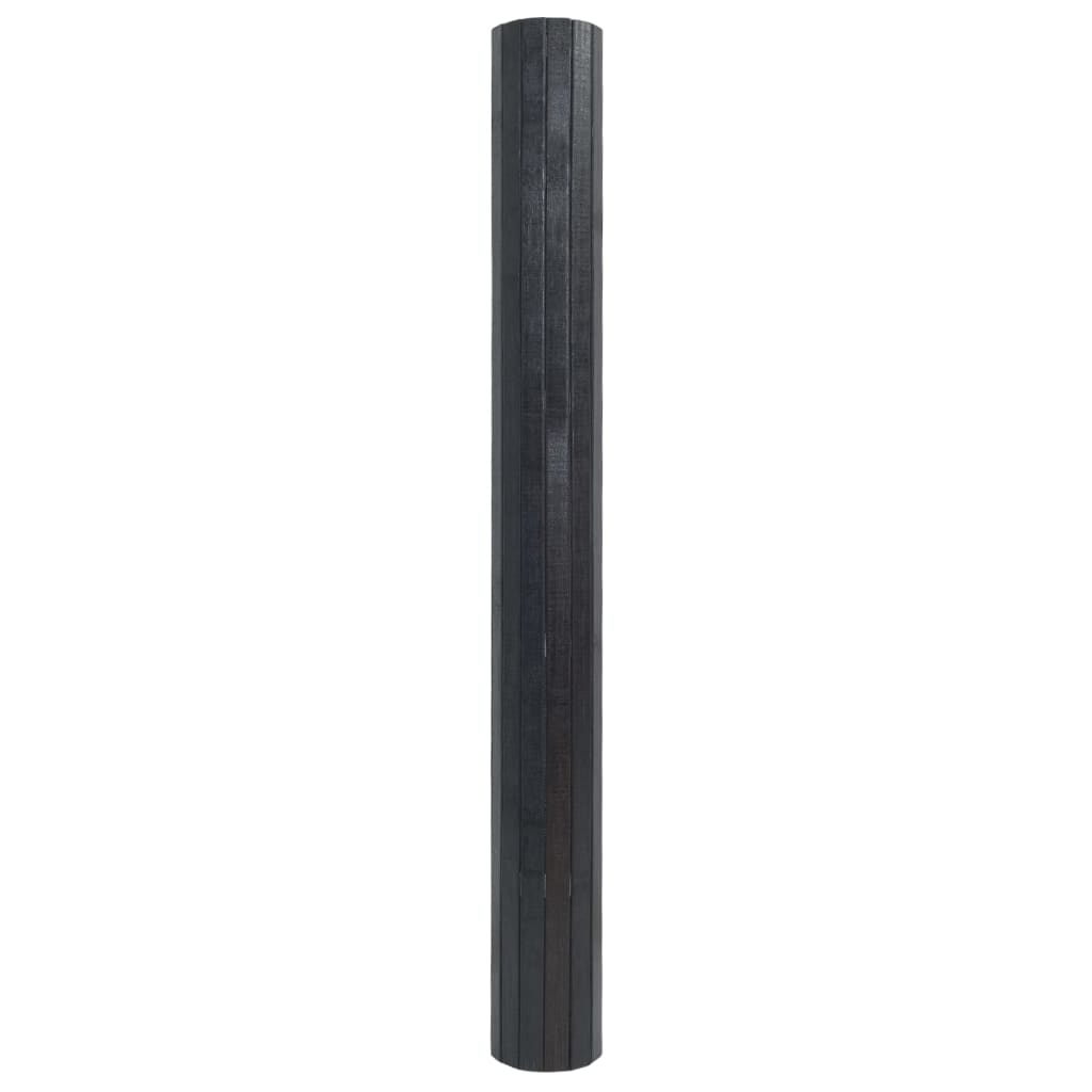 gulvtæppe 60x100 cm rektangulær bambus grå